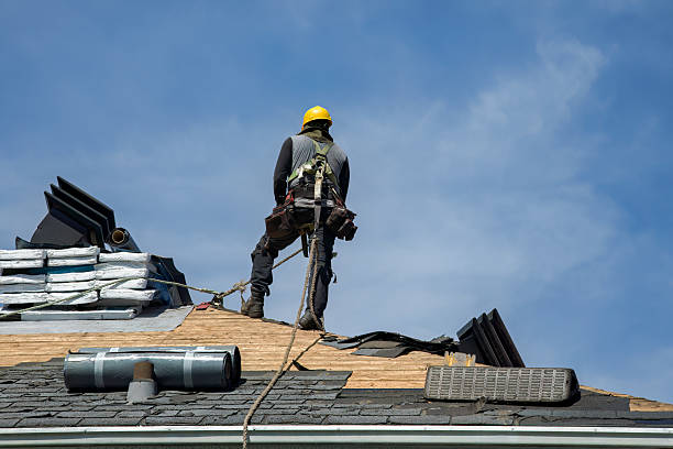 Professional Gutter Installation technician working in Collinsville, VA